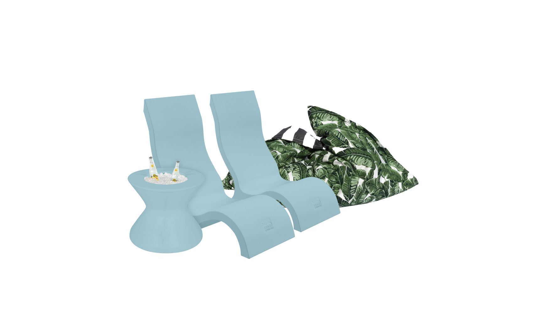 Ledge Luxe In Pool Seating and Laze Bundle - Highback