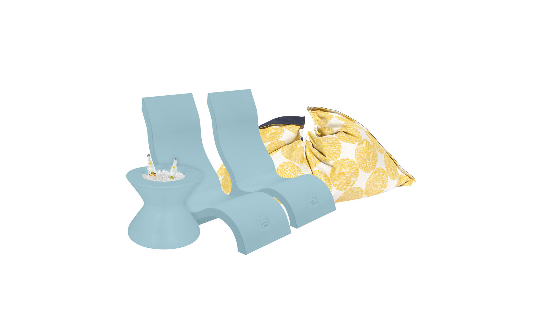 Ledge Luxe In Pool Seating and Laze Bundle - Highback