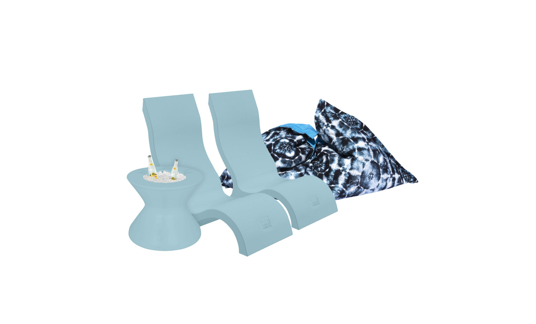 Ledge Luxe In Pool Seating and Laze Bundle - Highback