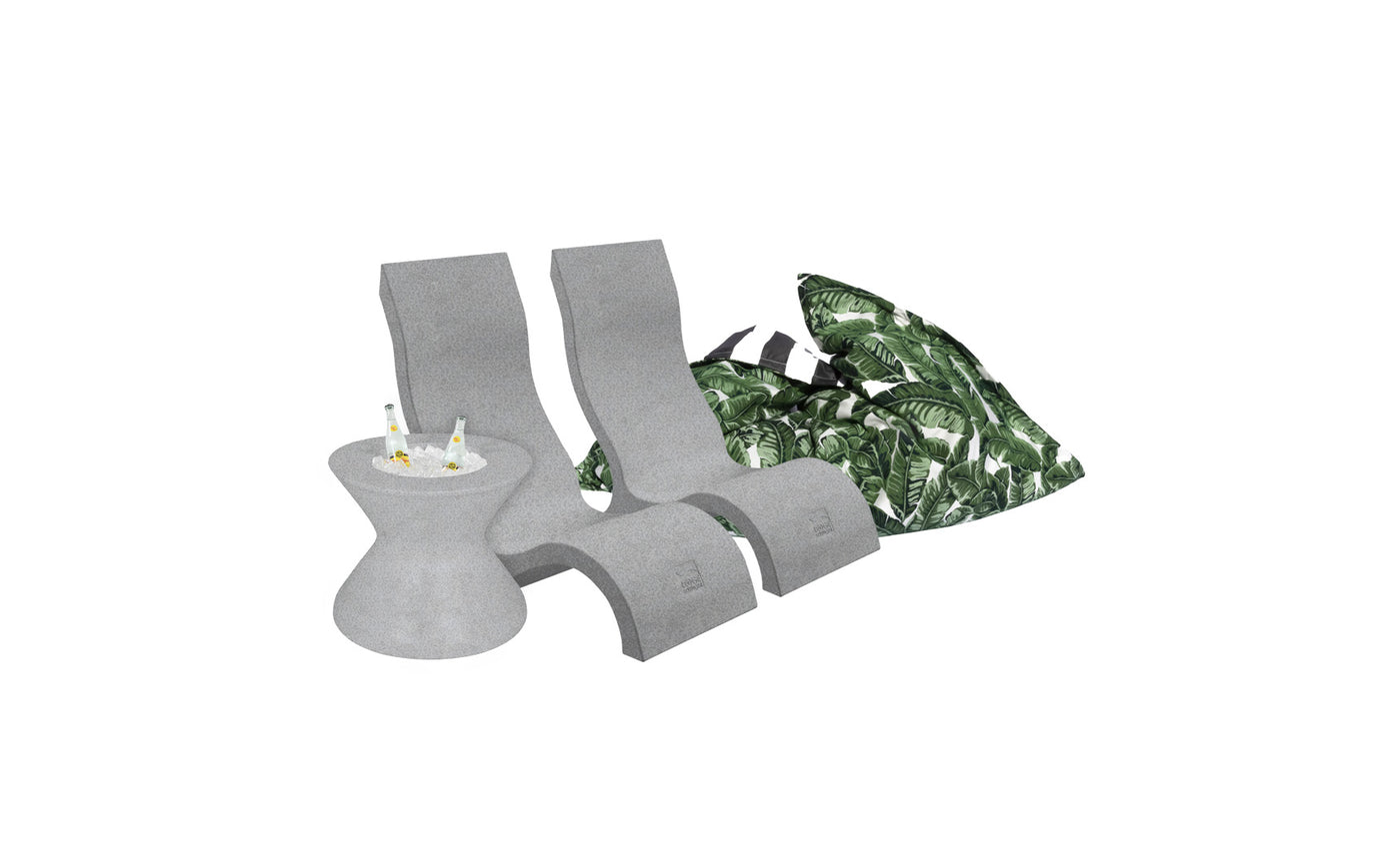 Ledge Luxe In Pool Seating and Laze Bundle - Highback