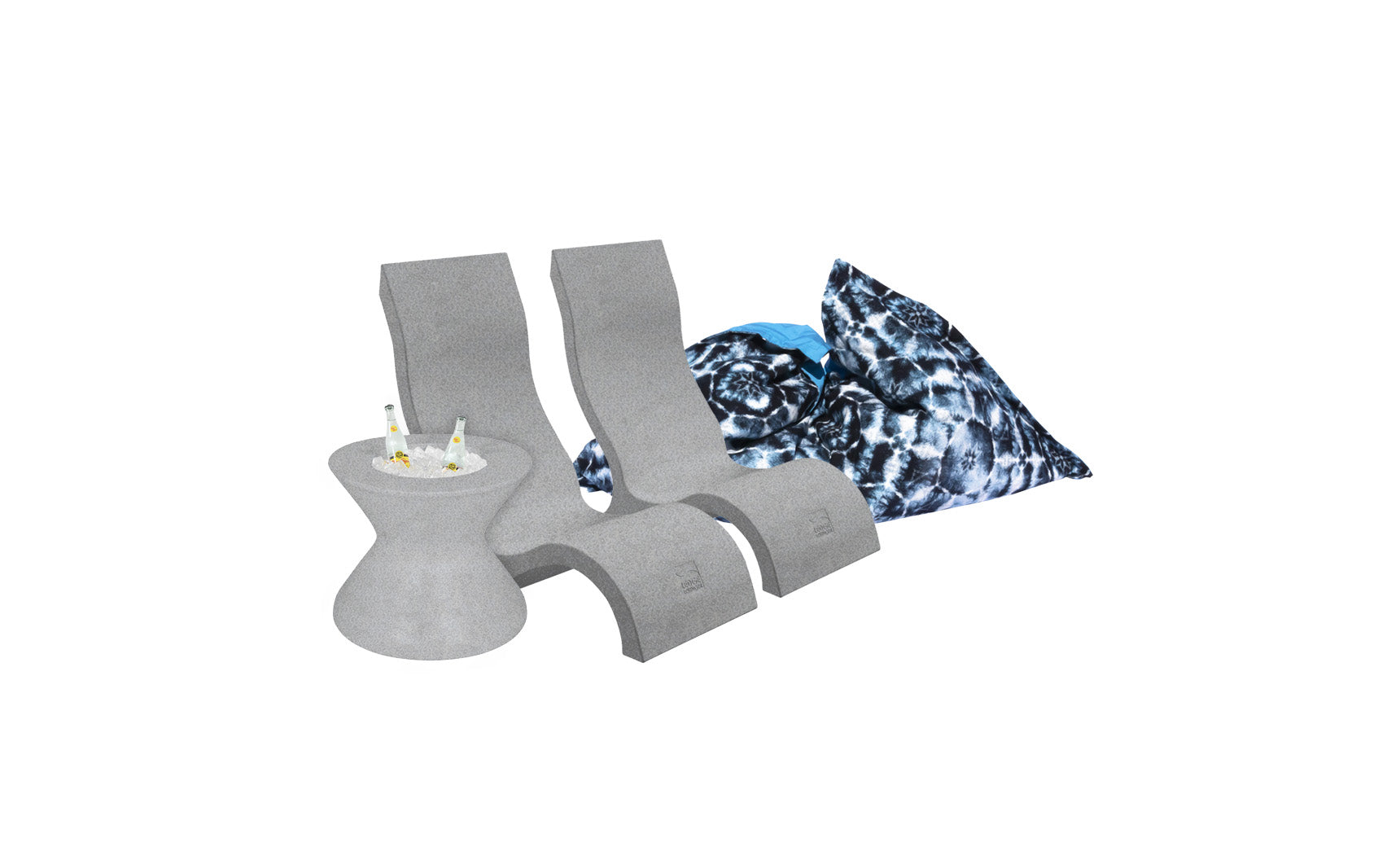 Ledge Luxe In Pool Seating and Laze Bundle - Highback