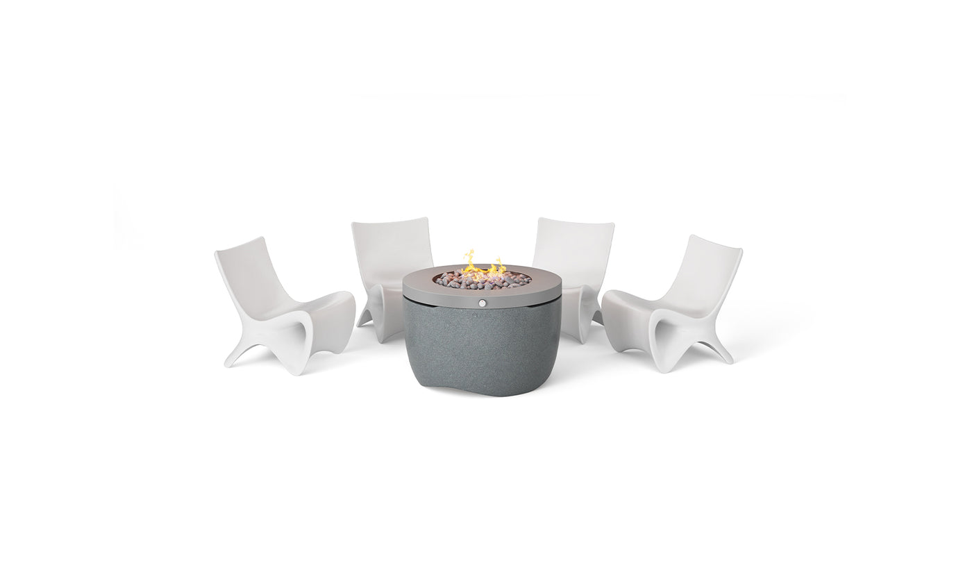 Ledge Halo Firepit Set