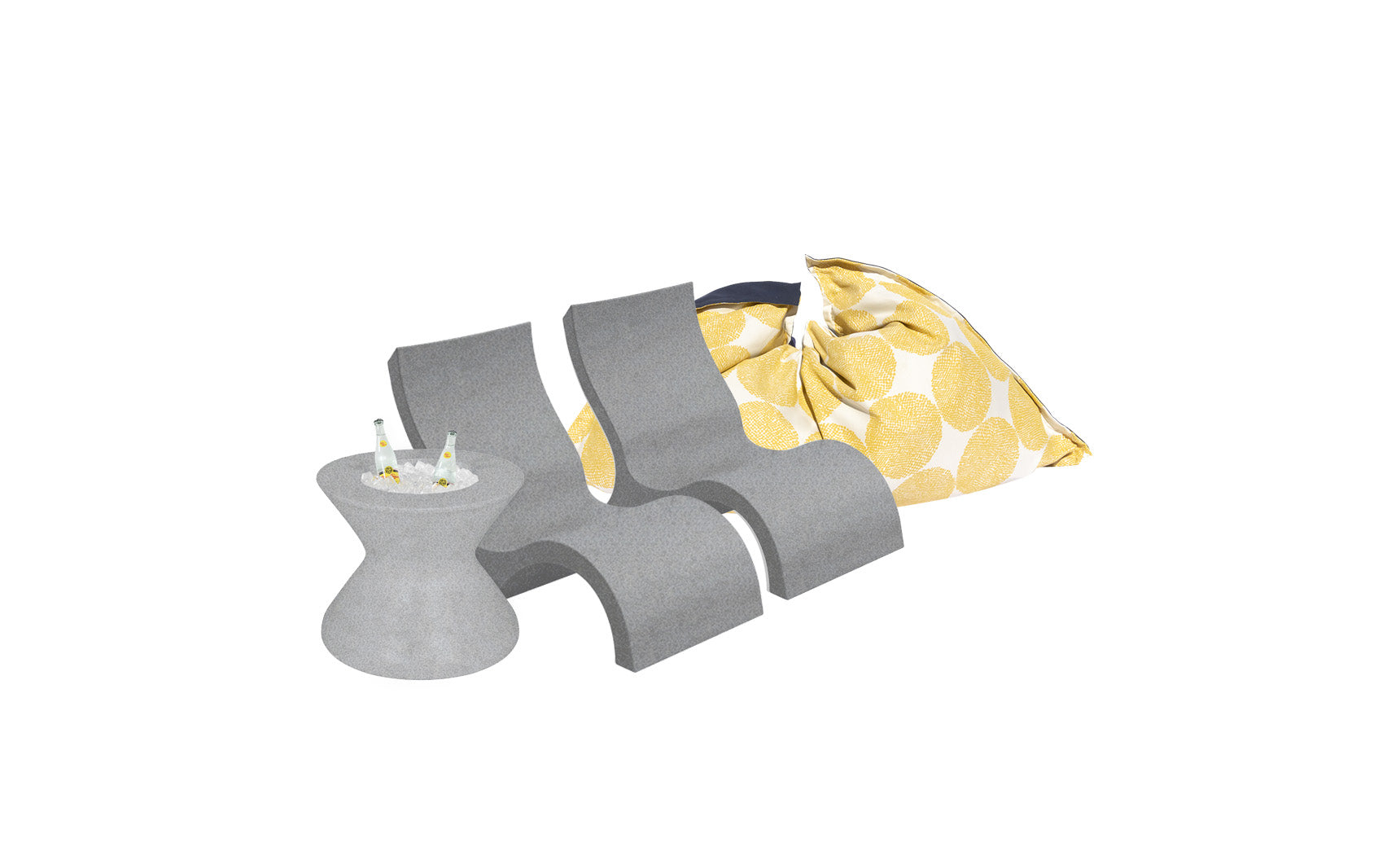 Ledge Luxe In Pool Seating and Laze Bundle - Lowback