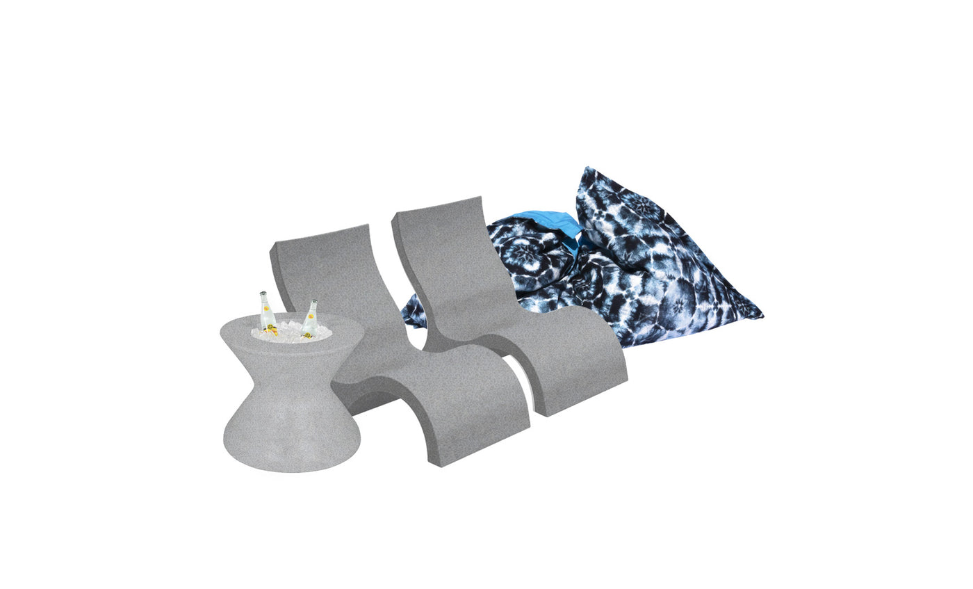 Ledge Luxe In Pool Seating and Laze Bundle - Lowback