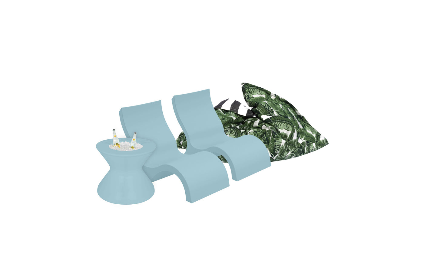 Ledge Luxe In Pool Seating and Laze Bundle - Lowback