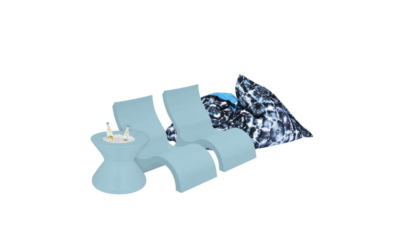 Ledge Luxe In Pool Seating and Laze Bundle - Lowback