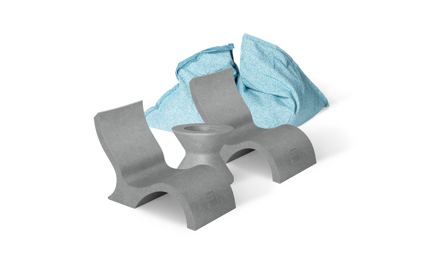 Ledge Luxe In Pool Seating and Laze Bundle - Lowback