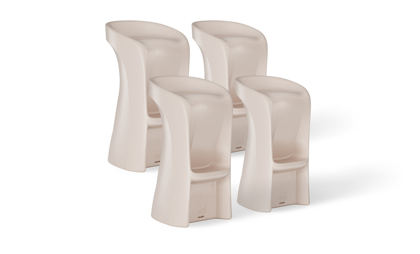 Ledge Signature In-Pool and Outdoor Barstools - Set of 4