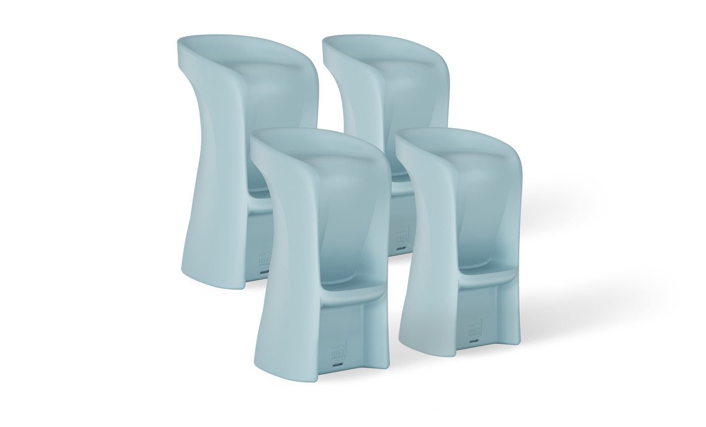 Ledge Signature In-Pool and Outdoor Barstools - Set of 4