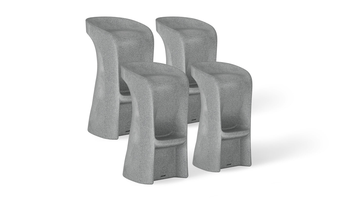 Ledge Signature In-Pool and Outdoor Barstools - Set of 4