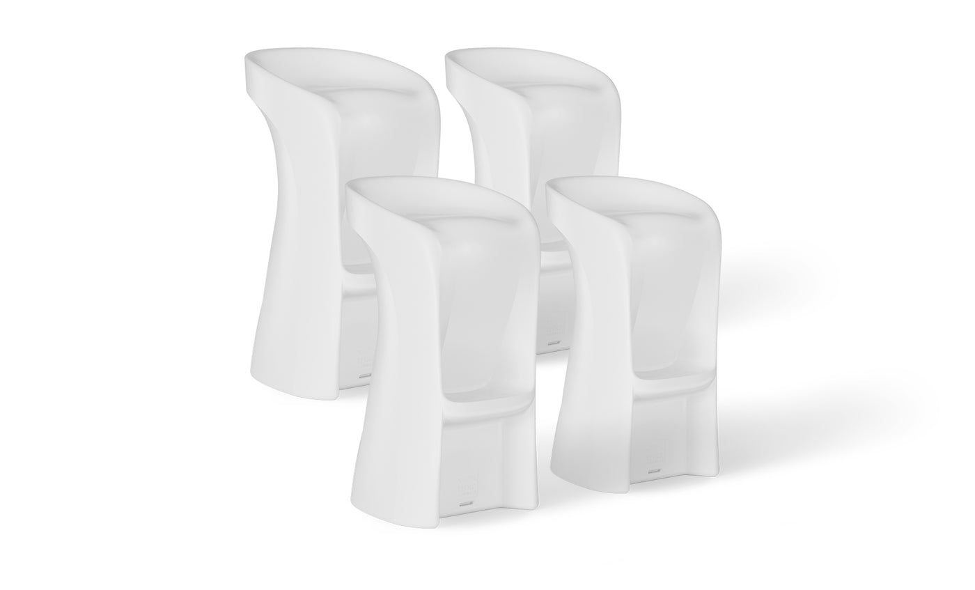 Ledge Signature In-Pool and Outdoor Barstools - Set of 4