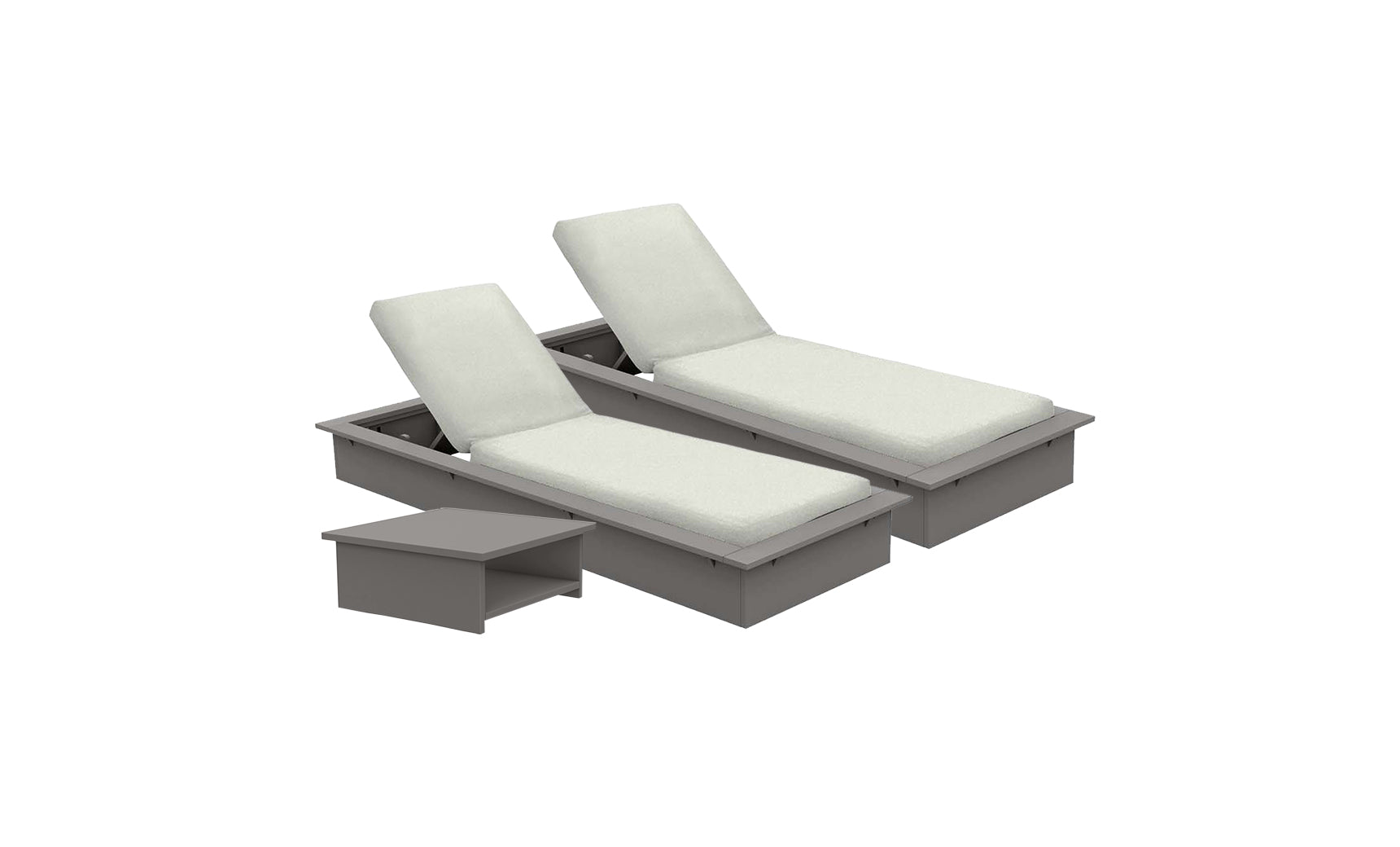 Ledge Echo Chaise Set with Side Table