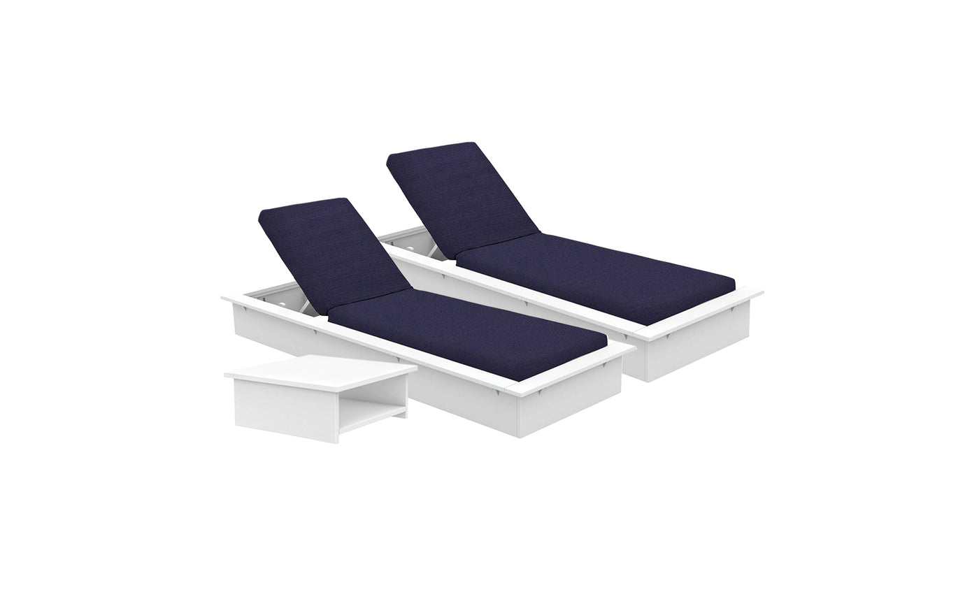 Ledge Echo Chaise Set with Side Table