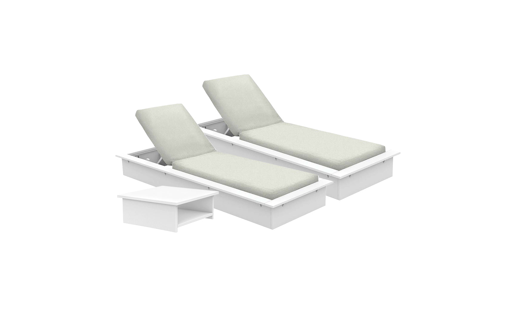 Ledge Echo Chaise Set with Side Table